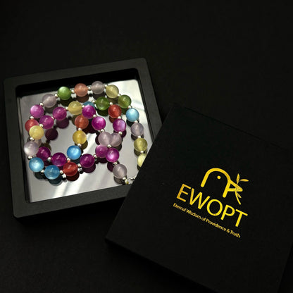 Ewopt Dopamine Resin Choker - UV Reactive, Waterproof Stainless Steel Statement Bead Piece - Summer Stackable Costume Jewelry, Dopamine Necklaces, Resin Necklaces