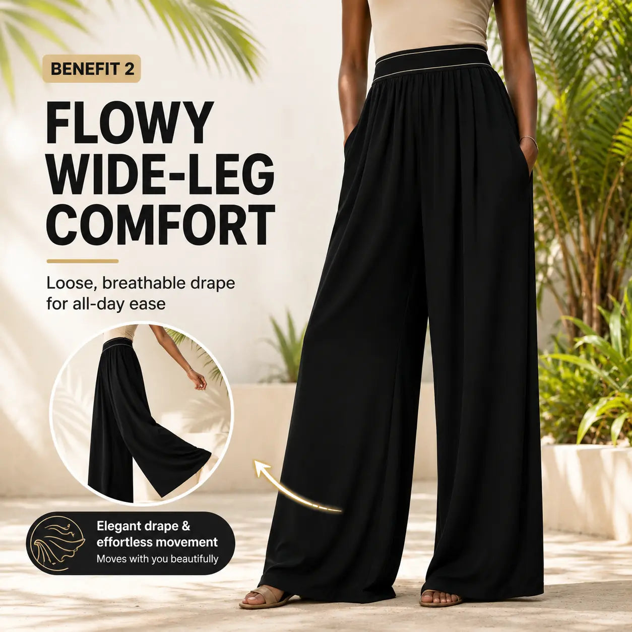 Women'S Stretch High-Waisted Wide-Leg Outdoor Trousers - American Retro, Loose Straight-Tube, Smooth, Soft, Lightweight, Quick-Drying, Breathable, Fit for Casual Daily Summer Sports Wear
