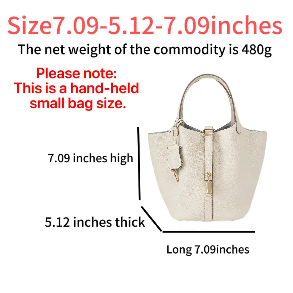 This Elegant Women’S Design Fashion Shopping Basket Bag Features a Lock-Clasp Design and Includes a Handbag. It’S Perfect for Dates, Walks, Shopping, Everyday Use, and as a Practical Handheld Pouch.