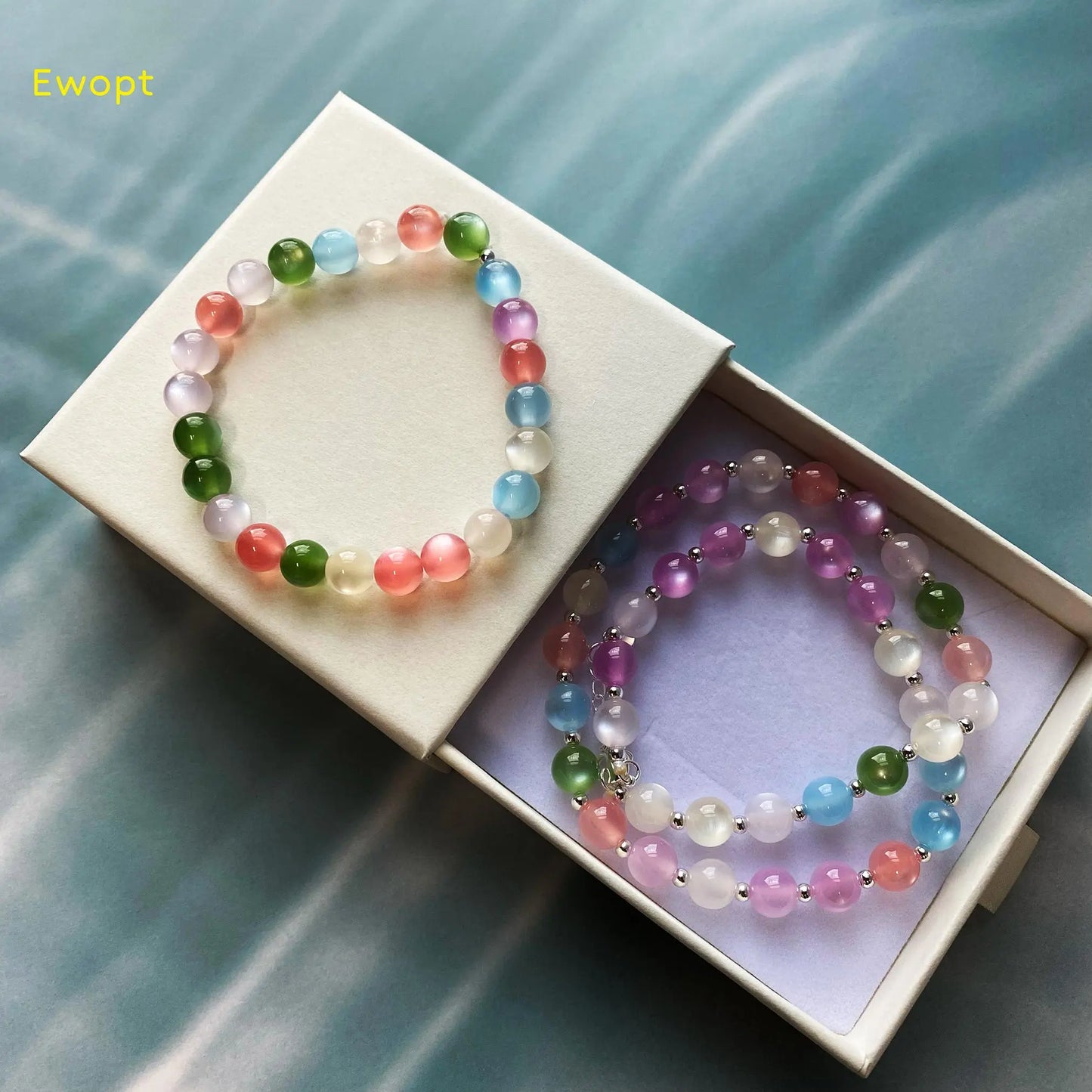 Ewopt Dopamine Resin Choker - UV Reactive, Waterproof Stainless Steel Statement Bead Piece - Summer Stackable Costume Jewelry, Dopamine Necklaces, Resin Necklaces