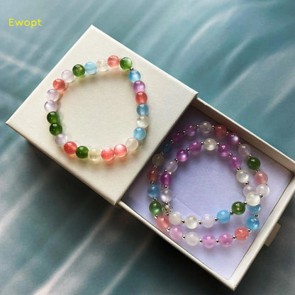 Ewopt Dopamine Resin Choker - UV Reactive, Waterproof Stainless Steel Statement Bead Piece - Summer Stackable Costume Jewelry, Dopamine Necklaces, Resin Necklaces