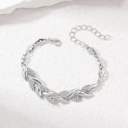 Mermaid Tail Bracelet with Swarovski Crystals - Elegant Alloy Jewelry for Women - Perfect Gift for Valentine'S Day & Christmas - Lightweight & Comfortable Fit