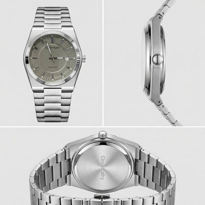 [Gift] Men’S High-Quality Stainless Steel Quartz Watch – Business Casual, Versatile Minimalist Classic Watch