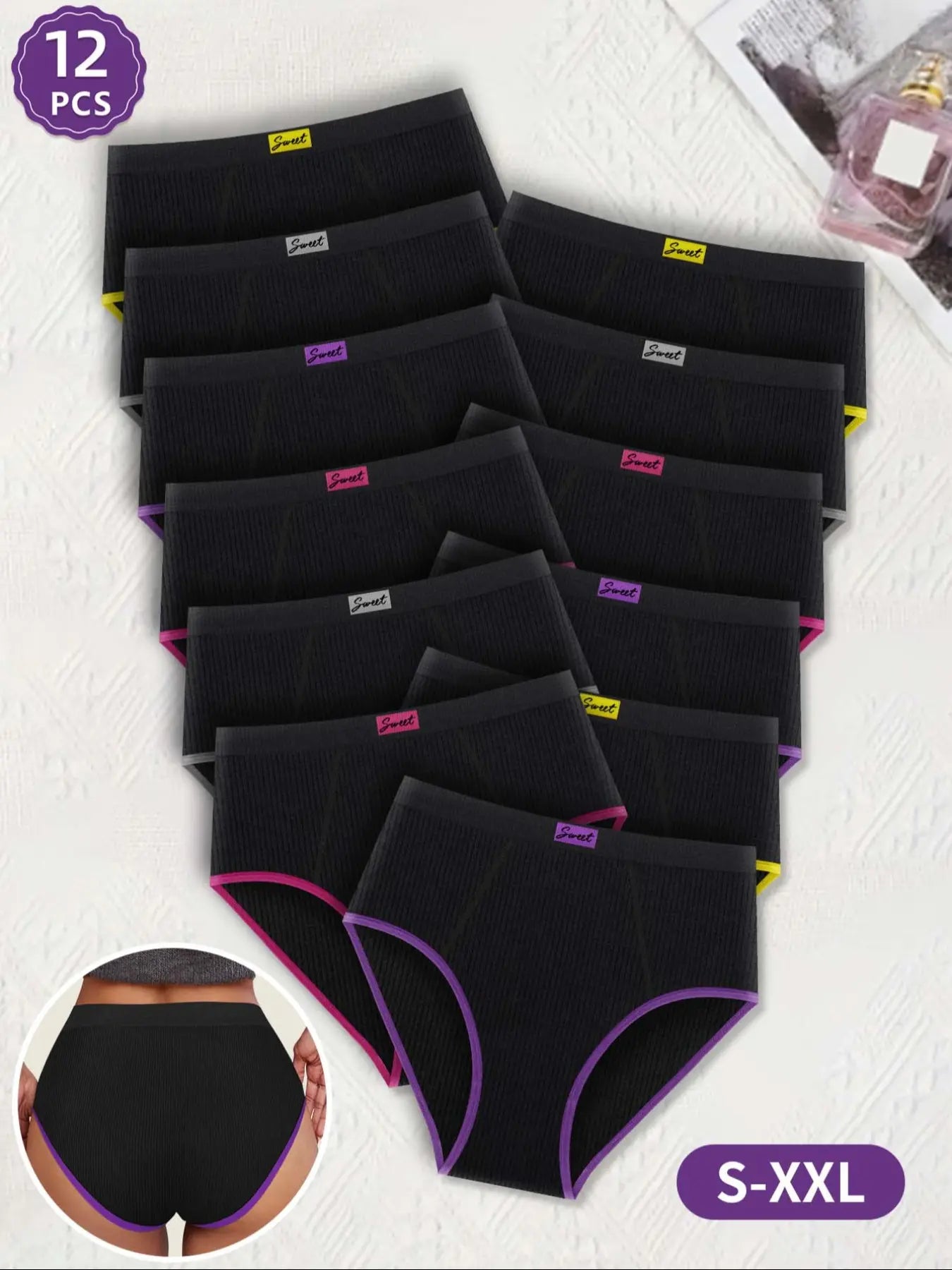 Women'S Panty, Casual Soft Comfy Breathable Seamless Knicker for Daily Wear, Underwear for All Seasons, Seamless Panties Set