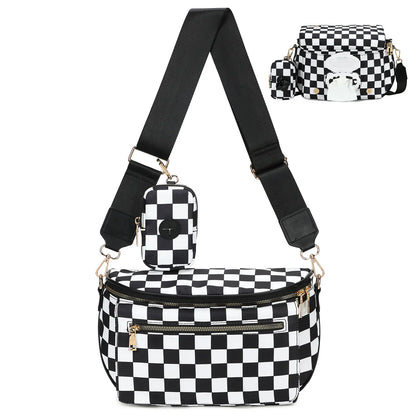 Eslcorri Small Crossbody Bag for Women – Nylon Mini Travel Bag with Wipes Dispenser, Lightweight Fanny Pack for Daily Use & Baby Care, Adjustable Crossbody Shoulder, Casual Commuter Bag