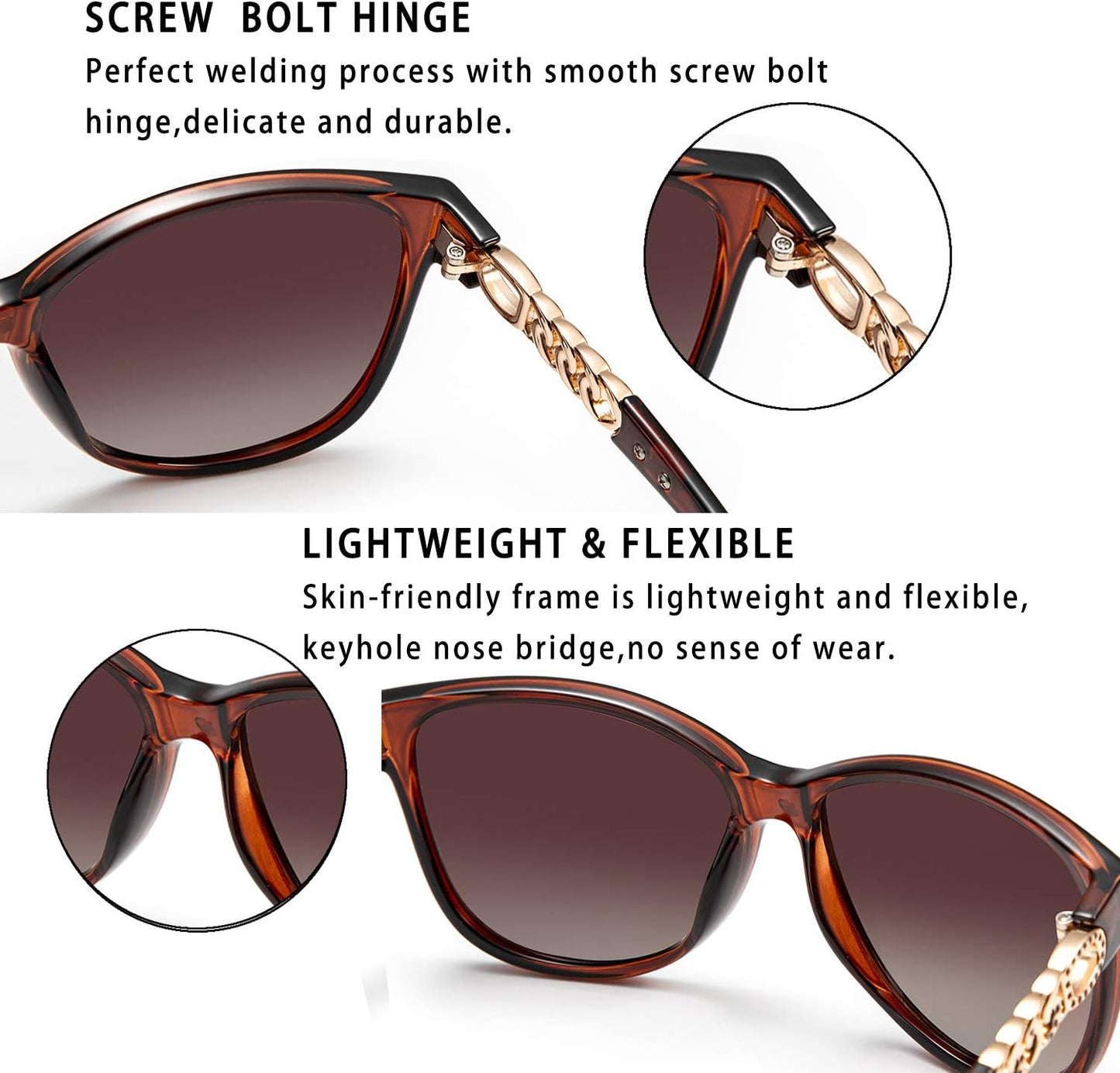 Stylish Women's Sunglasses with Polarized UV Protection 🌞🕶️ #TrendyLook #SummerVibes